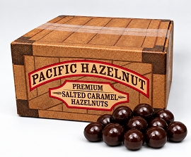 5lb Crate box of Salted Dark Chocolate Hazelnuts